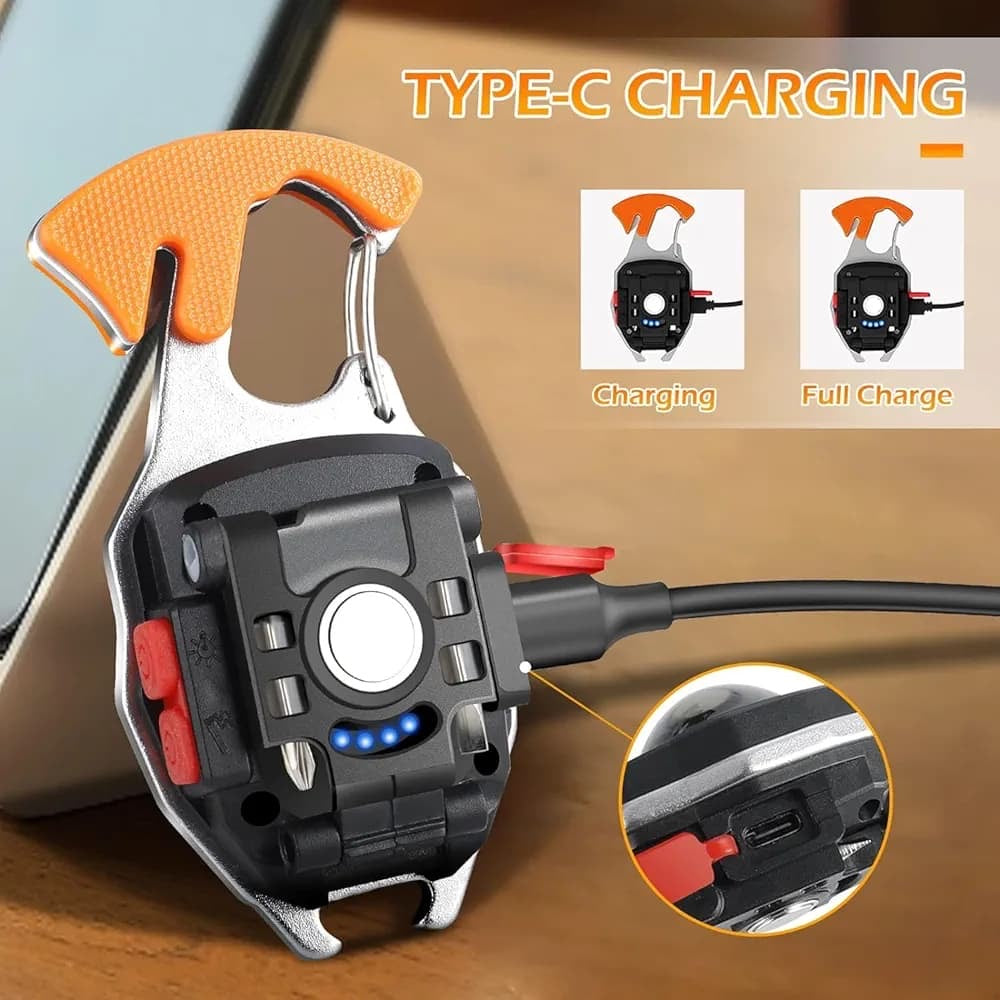 Multi-function keychain+light
