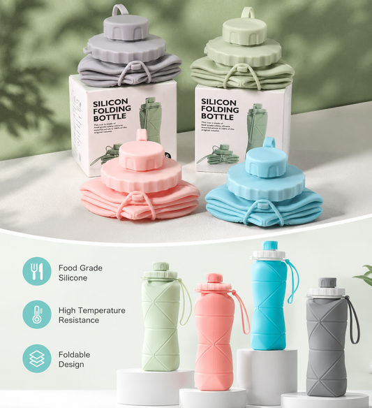 Foldable silicon water bottle 30% Off Now ‼️