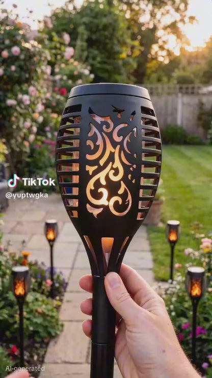 Outdoor solar operated lamp