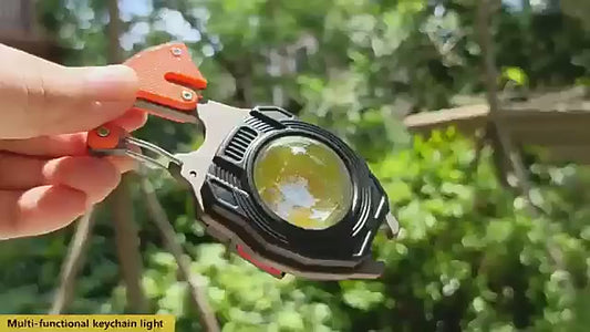 Multi-function keychain+light